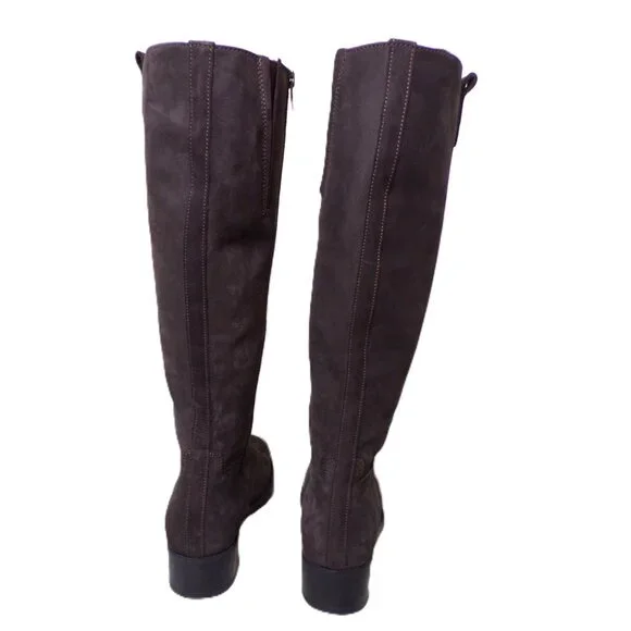 🆕 LA CANADIENNE Love Knee High Lined Waterproof Suede Boot 7 Gray - Picture 6 of 13